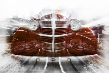 Abstract background in retro car style.