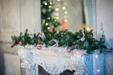 Christmas decorations, Christmas tree, gifts, new year