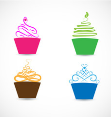 Delicious cupcake set