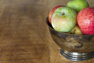 Bowl Full of Granny Smith and Honeycrisp Apples