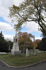 Fototapeta na wymiar Catholic Cemetery Landscape