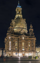 Fototapeta na wymiar Dresden Frauenkirche at night, Germany