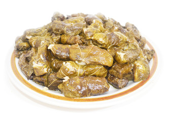 rice wrapped in grape leaves - green vine leaves with rice - greek food