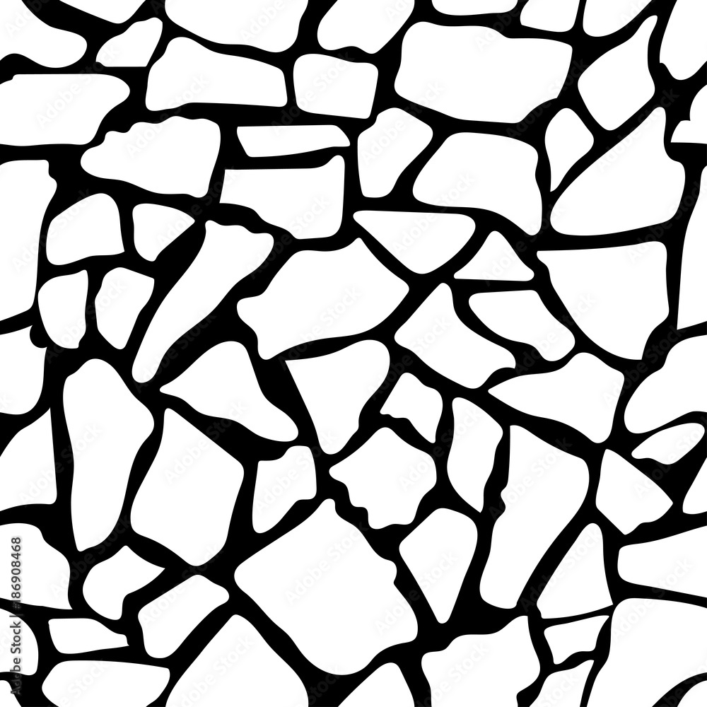 Wall mural Stone seamless pattern. Vector background