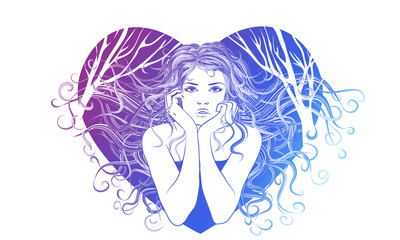 Valentine with a girl