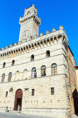 Fototapeta na wymiar Montepulciano Communal Palace, Tuscany, Italy