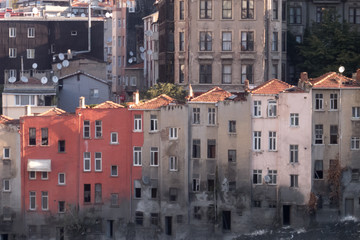 ISTANBUL, TURKEY - September 2014 Old Abandoned Building in City Center for Urban Regeneration