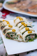 tortilla z łososiem