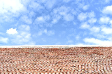 The old roof tiles with patterns  