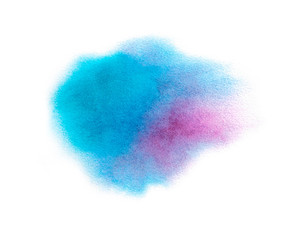 Watercolor background blue turquoise and purple colors
