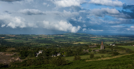 Countryside rain panorama