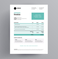 Medical invoice form template for medical professionals - doctors vector