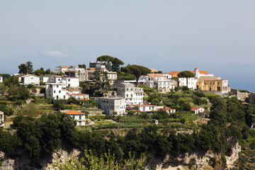 Fototapeta na wymiar A beautiful town on the hill in Ravello, italy