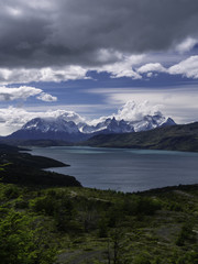 Fototapeta na wymiar Torres del Paine and Lago del Toro