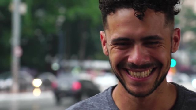 Potrait of Brazilian Gay Man Smiling