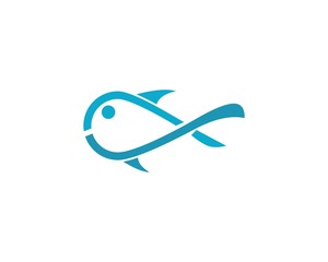 Fish logo template.