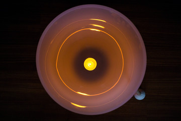 Big crystal singing bowl solo close up