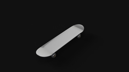 Silver Skateboard 3d illustration 3d rendering