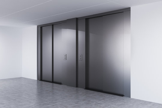 Empty elevator hall