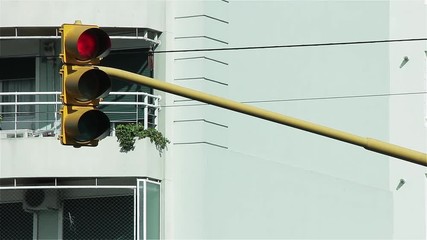 Traffic light in the city of Buenos Aires, Argentina