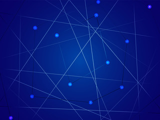 Starry sky map, random schematic bright stars