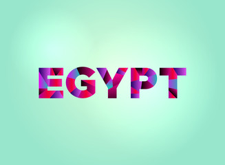 Egypt Concept Colorful Word Art