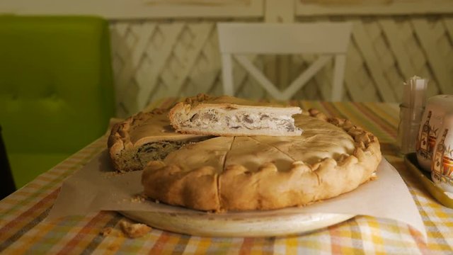 Freshly baked pie. delicious pastries