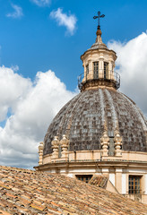 Fototapeta premium View of Santa Caterina church dome in Palermo, Sicily, Italy