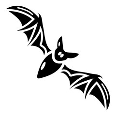 Bat icon, simple black style