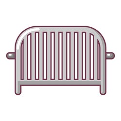 Fence speech icon, cartoon style