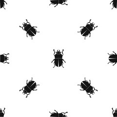 Bug pattern seamless black