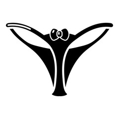 Underpants string icon, simple black style