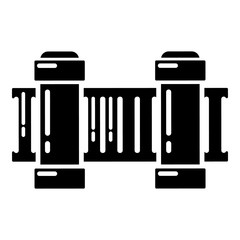 Fence architecture icon, simple black style