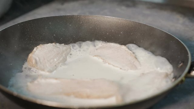 Meat in creamy sauce