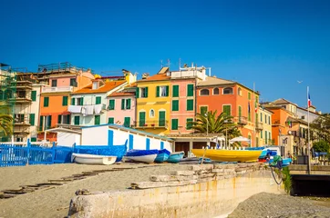 Fototapeten Beautiful coast of Celle Ligure, Liguria, Italy © Olena Zn