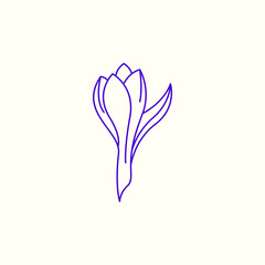 Flower Logo Design Template. Abstract elegant tree leaf flower logo icon vector design.
