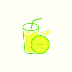Fresh Juice Logo Template Design Vector. Lemon Juice Logo.