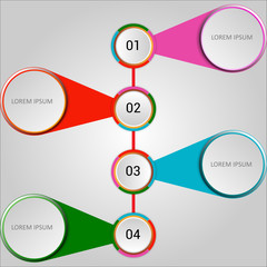 Vector circle infographic Template. presentation and round chart. Business concept with 4 options. illustration vector design