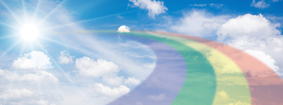 太陽に架かる虹