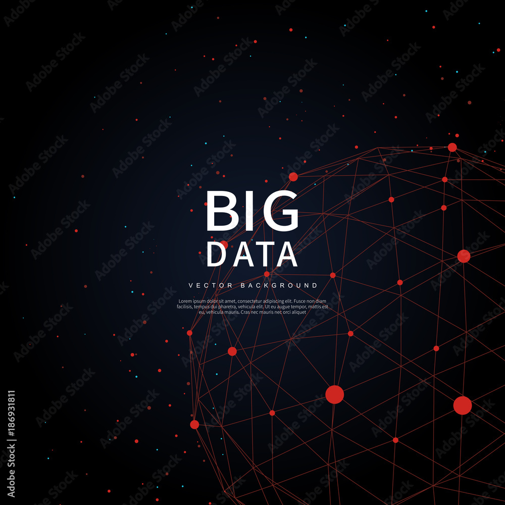Wall mural big data of future technologies, computer generated abstract background