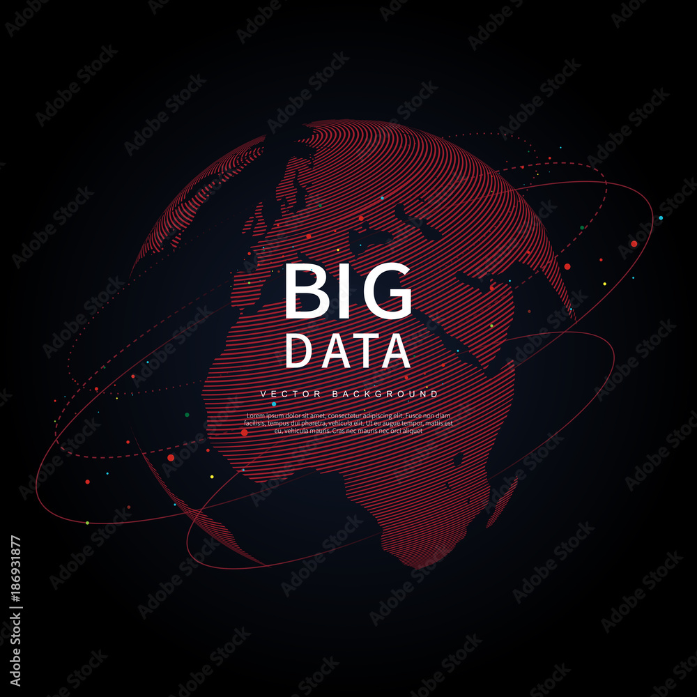 Wall mural big data of future technologies, computer generated abstract background
