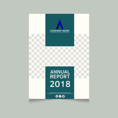Fototapeta premium Annual report, flyer, presentation, brochure. Front page, book cover layout design. Design layout template in A4 size . Annual report cover template