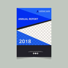 Fototapeta premium Annual report, flyer, presentation, brochure. Front page, book cover layout design. Design layout template in A4 size . Annual report cover template