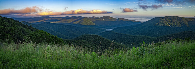 Naklejka premium Panoramiczny widok Shenandoah Park Narodowy, Virginia, USA