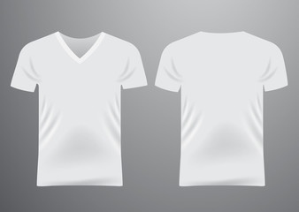 Blank White T-Shirt Template : Vector Illustration