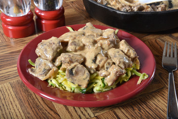 Zucchini Beef Stroganoff