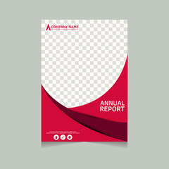 Naklejka premium Annual report, flyer, presentation, brochure. Front page, book cover layout design. Design layout template in A4 size . Annual report cover template