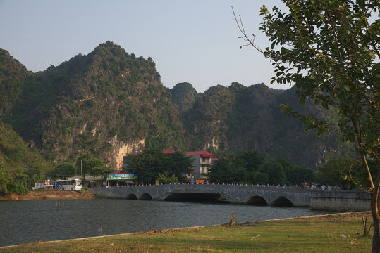 Hoa Lua ancient town in Tam Coc, Vietnam