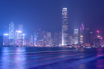 Fototapeta na wymiar Hong Kong city skyline landmark view.