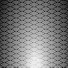 Background with abstract line waves pattern and thickness gradient